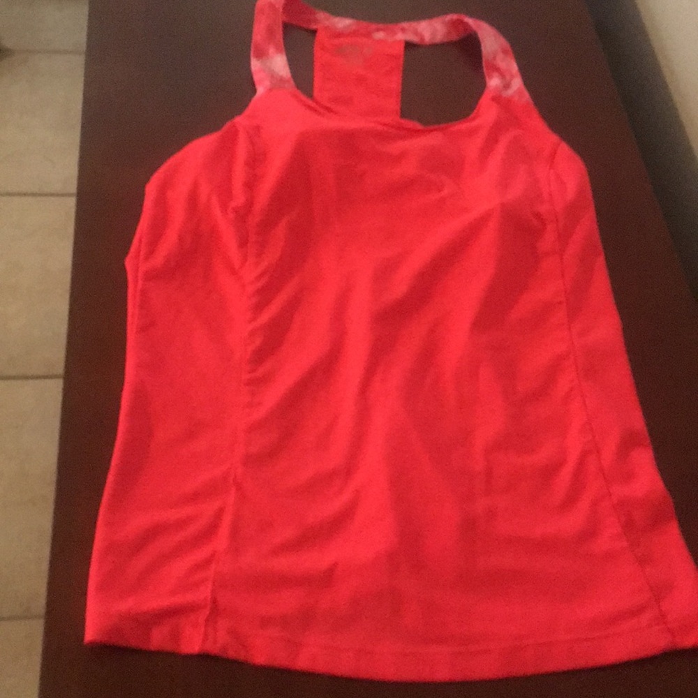 Orange Razor Back Athletic Tank